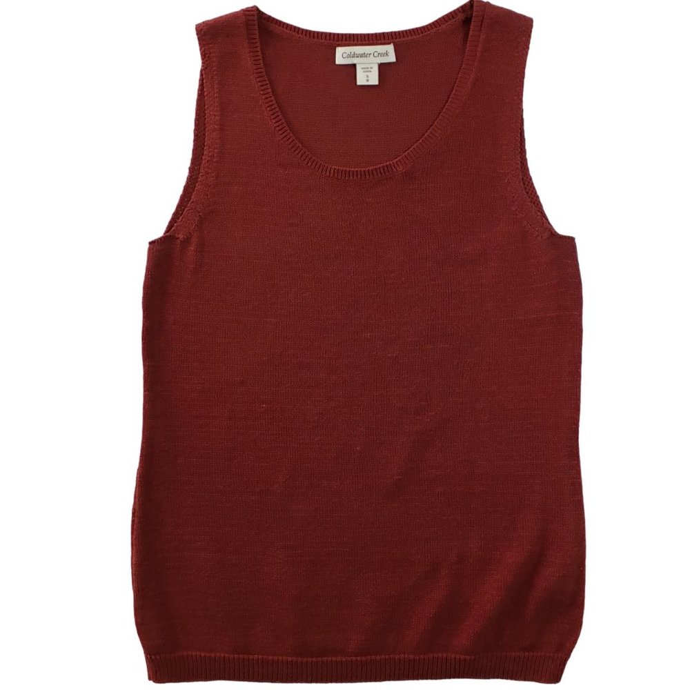 Coldwater Creek Knit Tank in Rust, Small